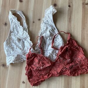 (2) Victoria's Secret Lace Bralette Duo